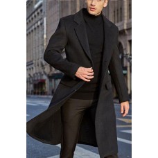 Men's Long Trench Coat Woolen Coat