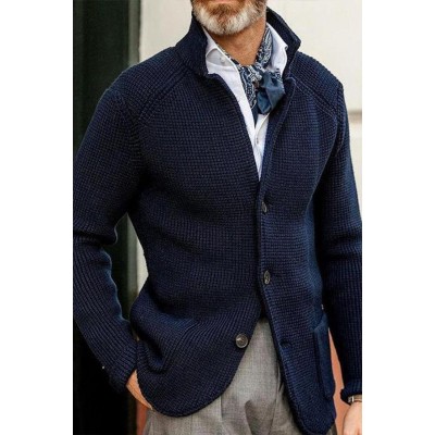 MEN'S LONG SLEEVE THICKENING CARDIGAN WARM CASUAL JACKET